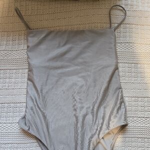 Shade & Shore Taupe One Piece Swimsuit